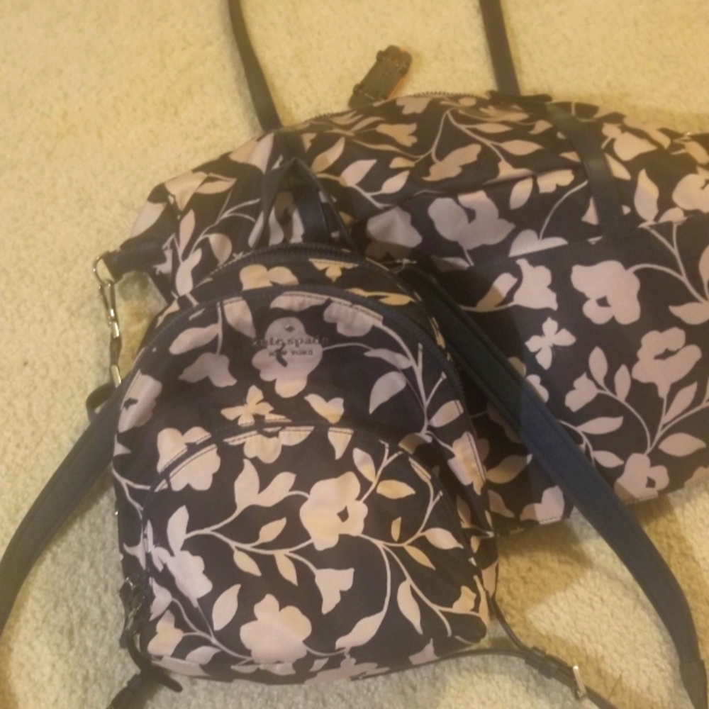 Kate spade weekender and small backpack